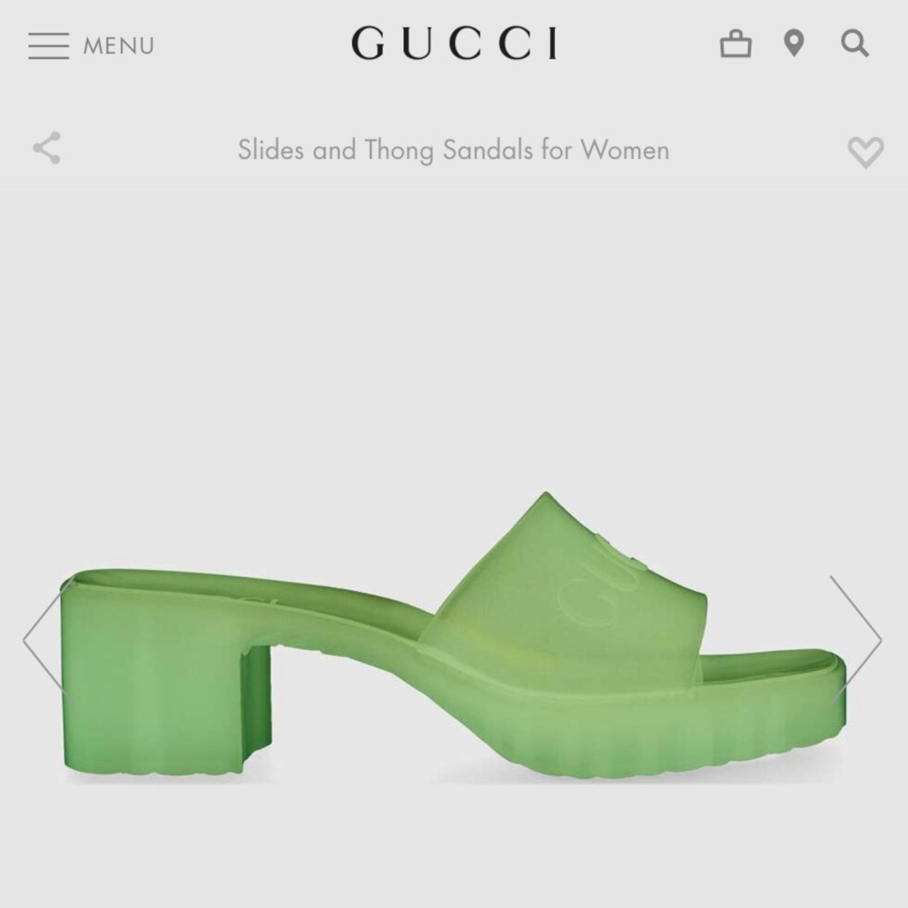 Brand new with box, gucci rubber slides, glow - Picture 3 of 5